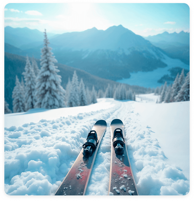 Ski slope view